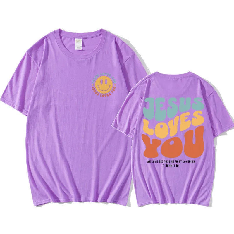 Jesus Loves You Funny T Shirt Men Christian