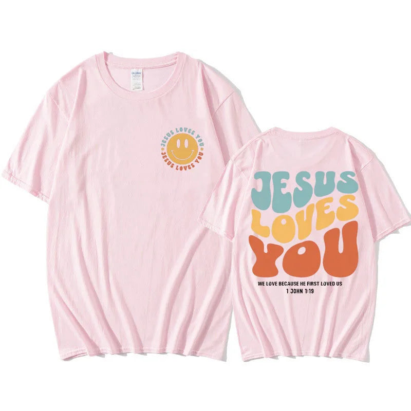 Jesus Loves You Funny T Shirt Men Christian