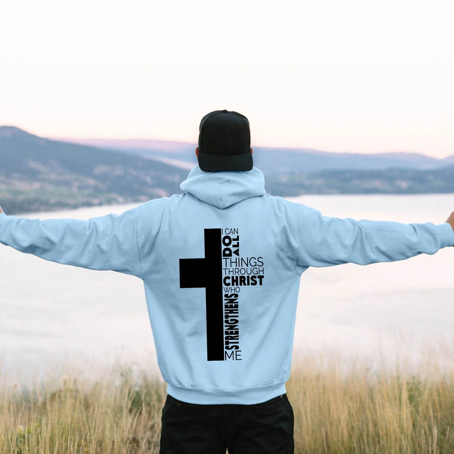 Jesus Theme Men's Hoodies The Christian Cross