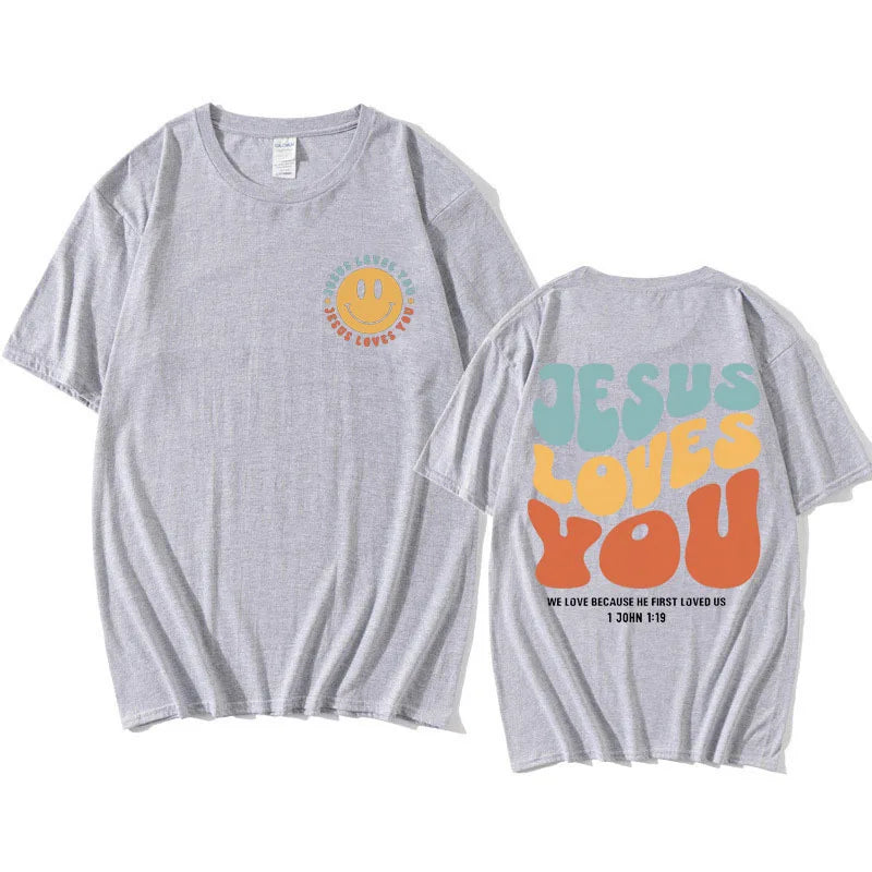 Jesus Loves You Funny T Shirt Men Christian