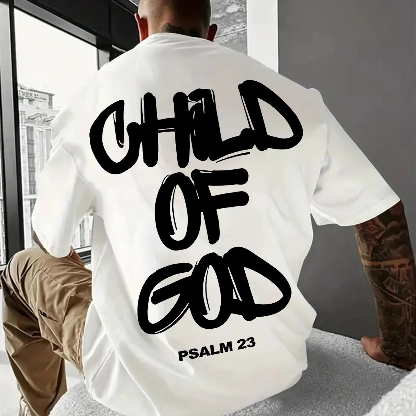Psalm 23 Graphic Print Tee Shirt for Men