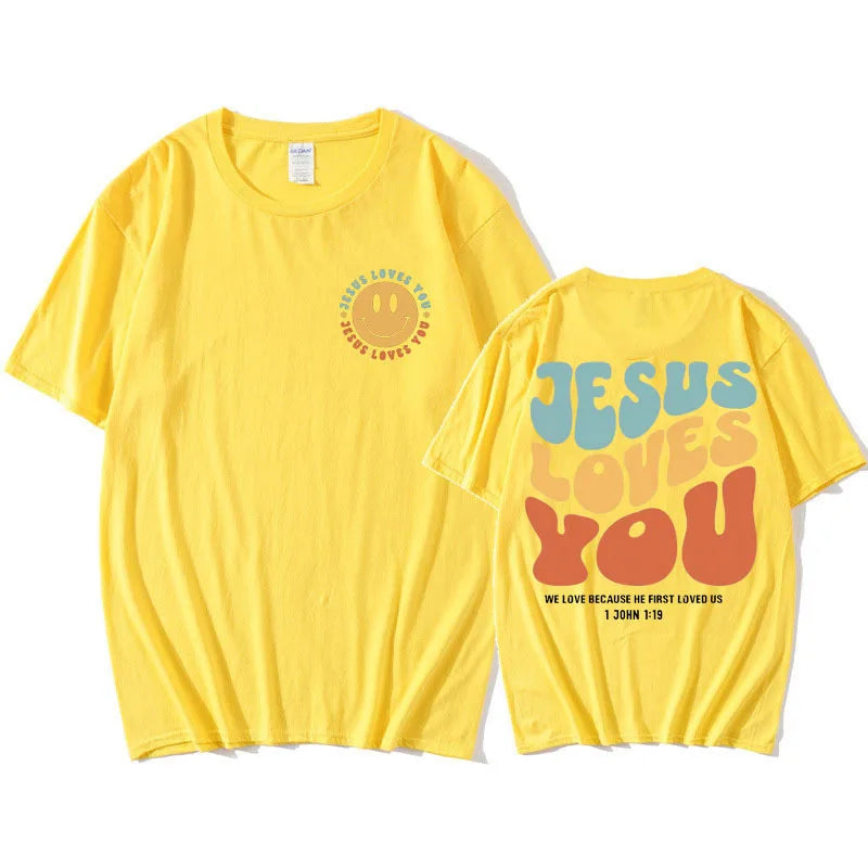 Jesus Loves You Funny T Shirt Men Christian