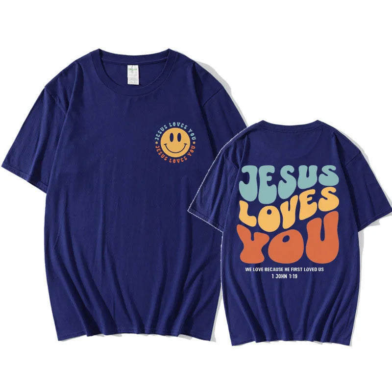 Jesus Loves You Funny T Shirt Men Christian