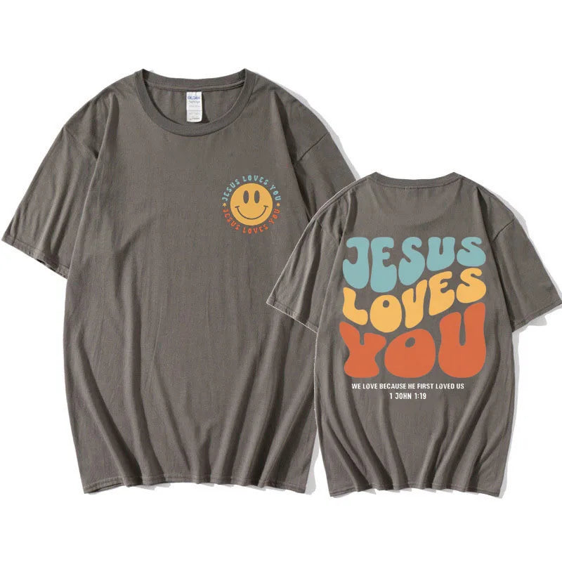 Jesus Loves You Funny T Shirt Men Christian