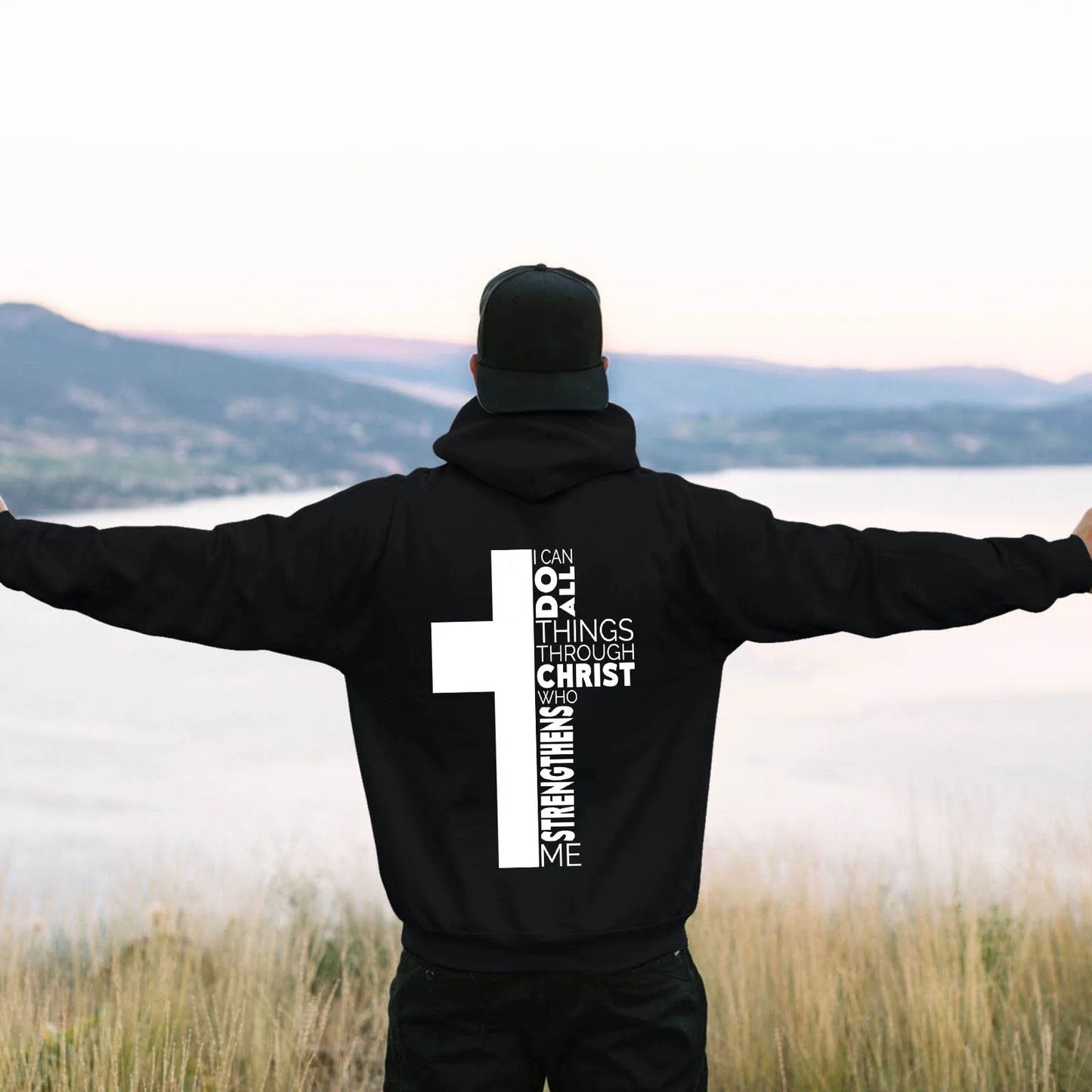 Jesus Theme Men's Hoodies The Christian Cross