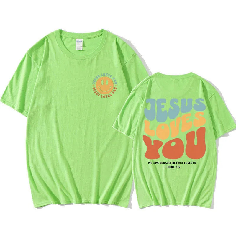 Jesus Loves You Funny T Shirt Men Christian