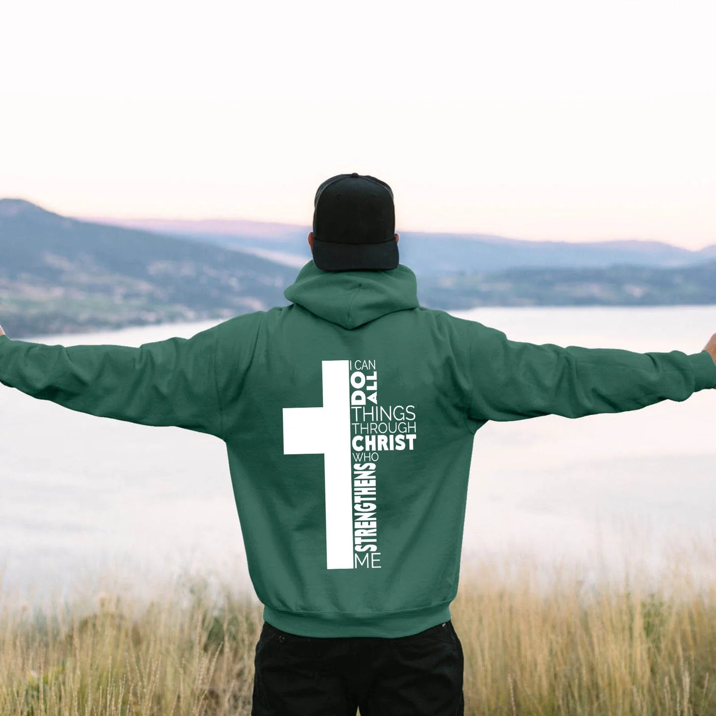 Jesus Theme Men's Hoodies The Christian Cross