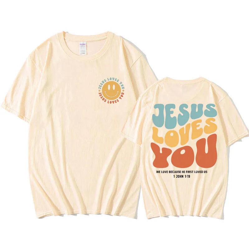 Jesus Loves You Funny T Shirt Men Christian