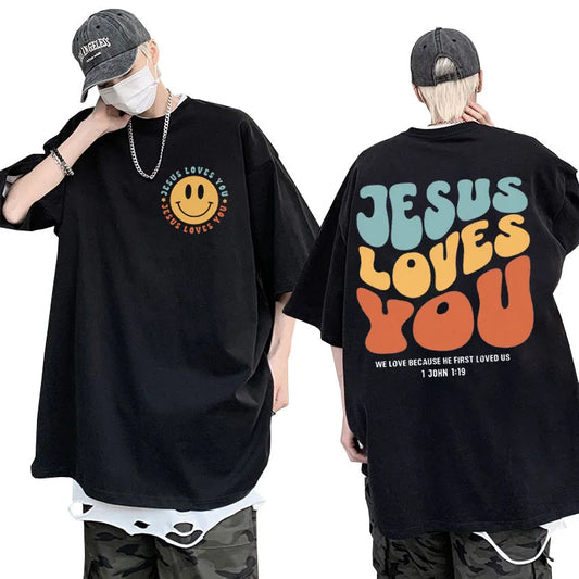 Jesus Loves You Funny T Shirt Men Christian