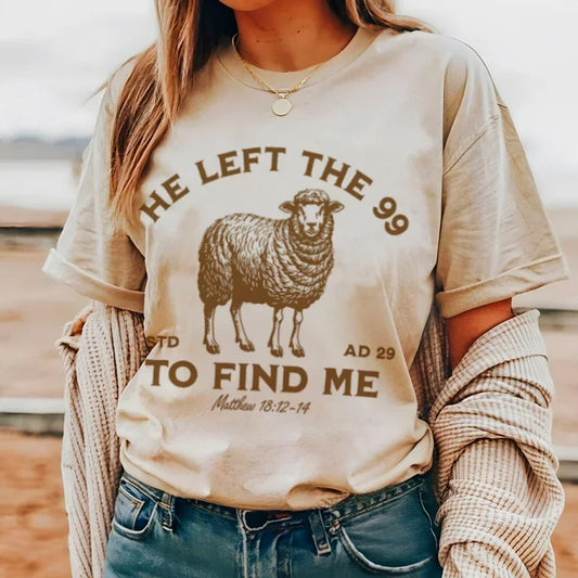 He Left the 99 Women Vintage T-Shirt Bible Verse